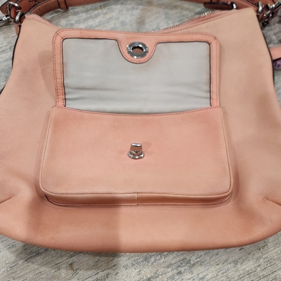 COACH Legacy Perforated Leather Courtenay Hobo Bag, Peach,Women's OS - Picture 9 of 13